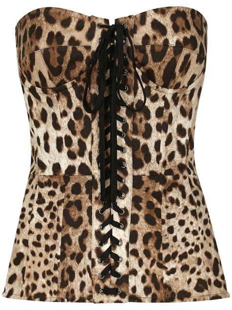 dolce gabbana leopard corset